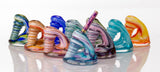 Interesting & functional spiral hand-formed glass pen holders.