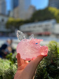 Flying pigs, Hot sculpted hand blown glass ornaments