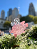 Flying pigs, Hot sculpted hand blown glass ornaments